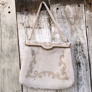 Vintage Oberon Paris Beaded Clutch Handmade Purse